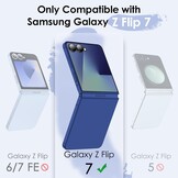 JETech Case Samsung Z Flip 7 2025 met Ring - Blauw Schaduw (37% Korting!)