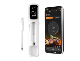 INKBIRD Draadloze Vleesthermometer,Bluetooth 5.4,305 m Super Bereik, 60 Min. Offline Opslag, IP67 Waterdicht, Ideaal voor BBQ, Grill en Rookovens