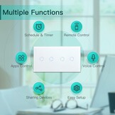 BSEED Slimme Dubbele WiFi Schakelaar - 37% Korting - Wit Glas