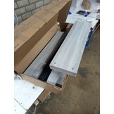 vidaXL Hoofdbord met Plank & LED - Grijs Sonoma - 60% Korting