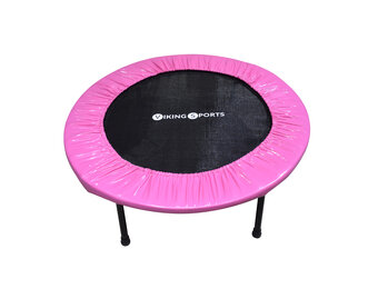 Fitness trampoline - opvouwbaar - ⌀ 101x22,5 cm - roze