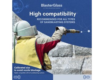 BlasterGlass Hi Tech Technisch Glazand Glasgranulaat Stralingsmiddel 10 kg