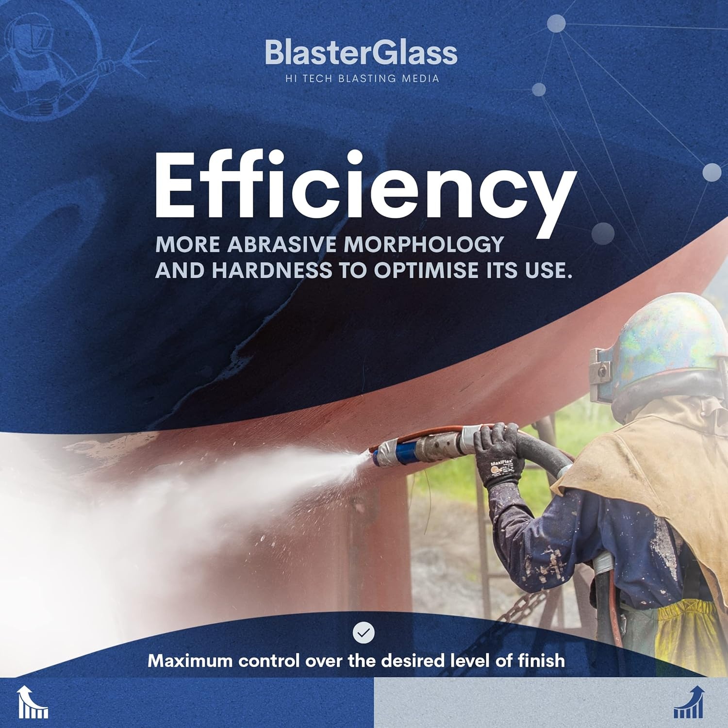 BlasterGlass Hi Tech Technisch Glazand Glasgranulaat Stralingsmiddel 10 kg