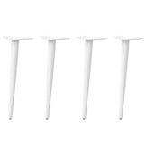vidaXL Salontafelpoten conische vorm 4 st 42-43 cm staal wit