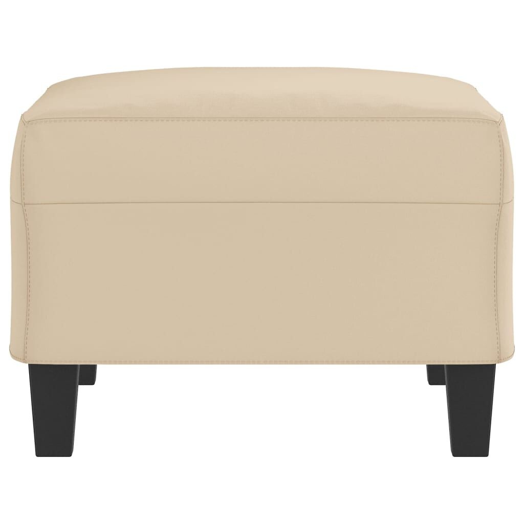 vidaXL Voetenbank 70x55x41 cm microvezelstof crèmekleurig