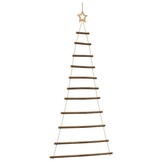 vidaXL Hangende kerstboom met topster 74x150 cm naturel tak