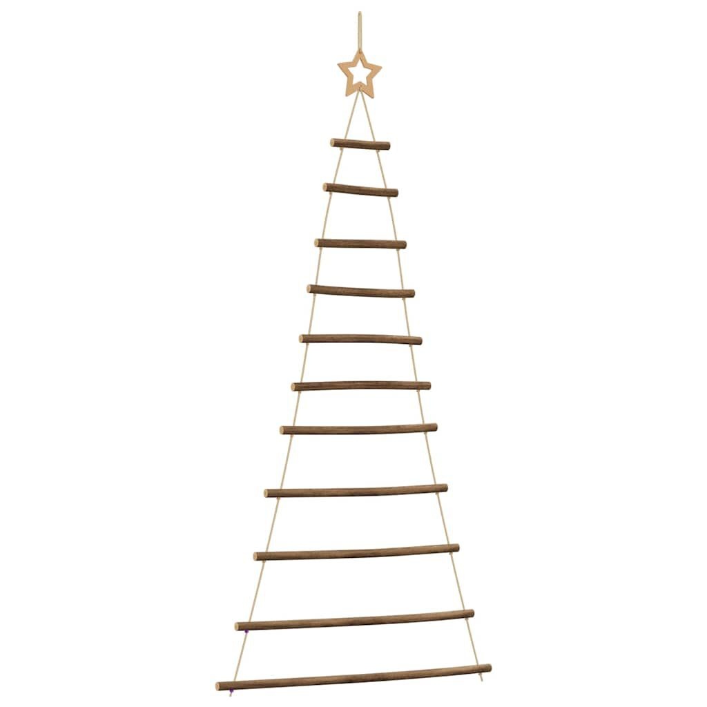 vidaXL Hangende kerstboom met topster 74x150 cm naturel tak
