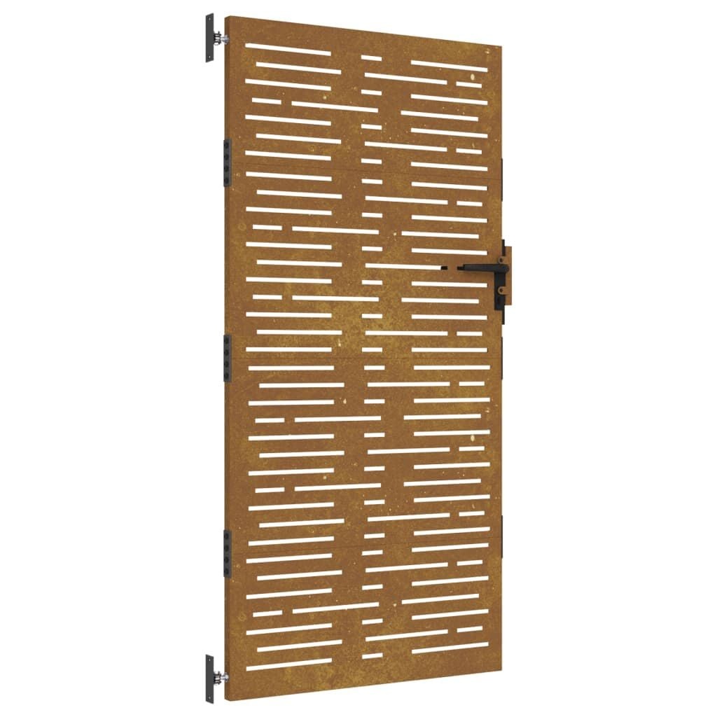 vidaXL Poort 85x175 cm vierkant cortenstaal