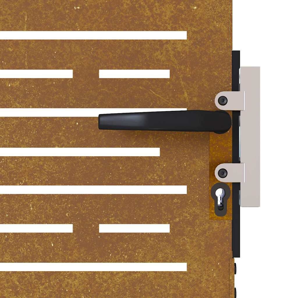 vidaXL Poort 85x175 cm vierkant cortenstaal