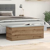 vidaXL Opslagdoos met opslag artisanaal eikenkleurig 102 x 35 x 35 cm