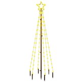 vidaXL Kerstboom met grondpin 108 LED's warmwit 180 cm