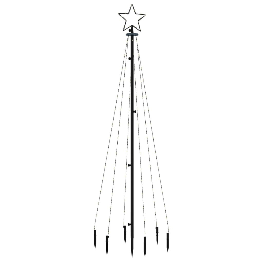 vidaXL Kerstboom met grondpin 108 LED's warmwit 180 cm