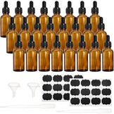 Lawei 24x 30ml Barnsteenkleurige Glazen Druppelflesjes | 30% Korting