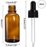 Lawei 24x 30ml Barnsteenkleurige Glazen Druppelflesjes | 30% Korting