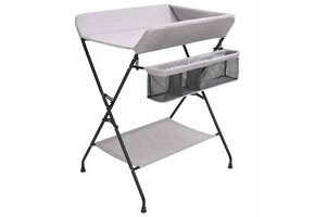 vidaXL Verschoontafel ijzer lichtgrijs - Baby comfort & gemak met 35% korting