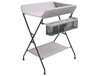 vidaXL Verschoontafel ijzer lichtgrijs - Baby comfort & gemak met 35% korting