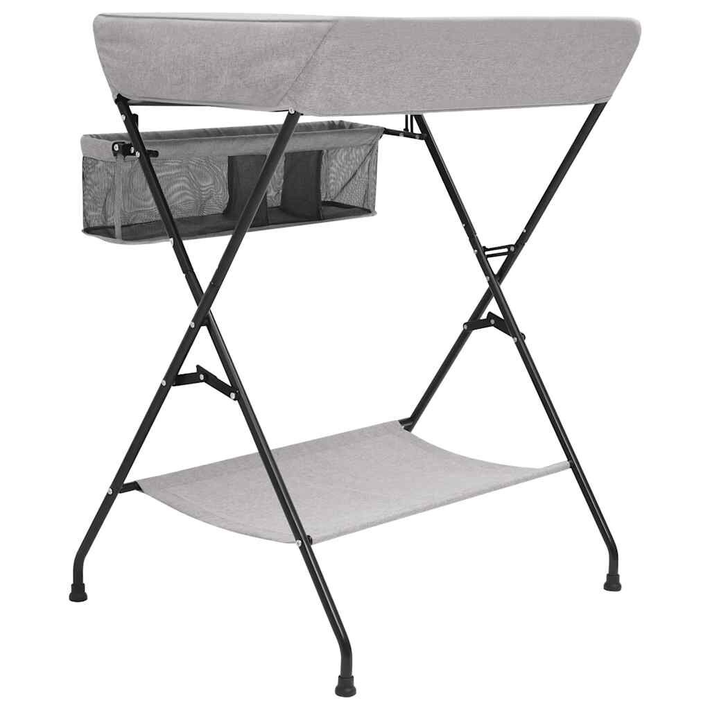 vidaXL Verschoontafel ijzer lichtgrijs - Baby comfort & gemak met 35% korting