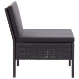 vidaXL 3-delige Loungeset Poly Rattan Zwart - 49% Korting!