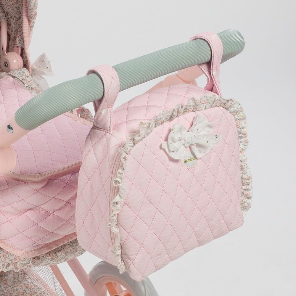 Diset La Nina Poppenwagen/Buggy - Violet/Roze Bloemen | 47% Korting