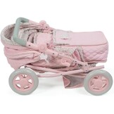 Diset La Nina Poppenwagen/Buggy - Violet/Roze Bloemen | 47% Korting