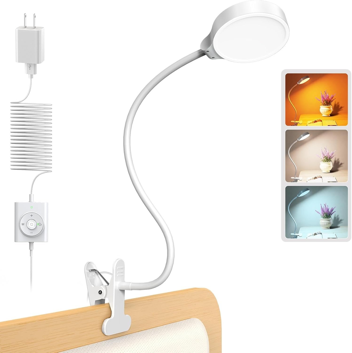 Glocusent LED Bureaulamp met Zwanenhals - 3 Kleuren, 5 Helderheid - 30% Korting!