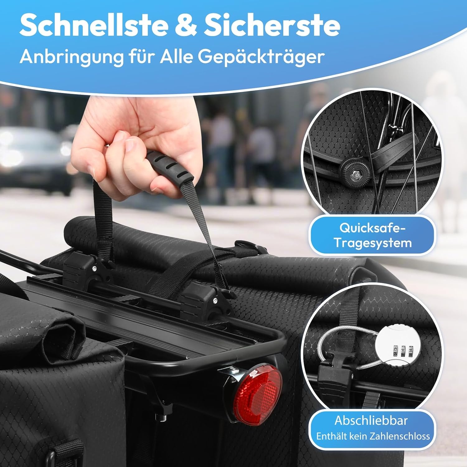 Set Fietstassen 20L - 30% Korting - Zwart (2 stuks)