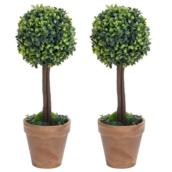 VidaXL Kunstplanten Buxus Bolvorm 2 st. (41 cm) - 35% Korting