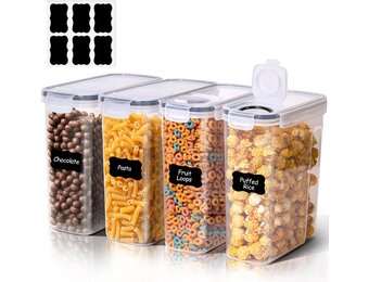 ComSaf 4L Luchtdichte Pastabewaarset (4 stuks) - 30% Korting!