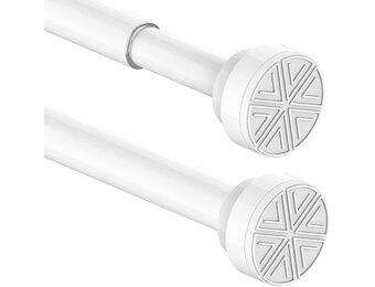 Douche Rail Gordijnstang 185-250cm Wit - Nu 30% Korting!