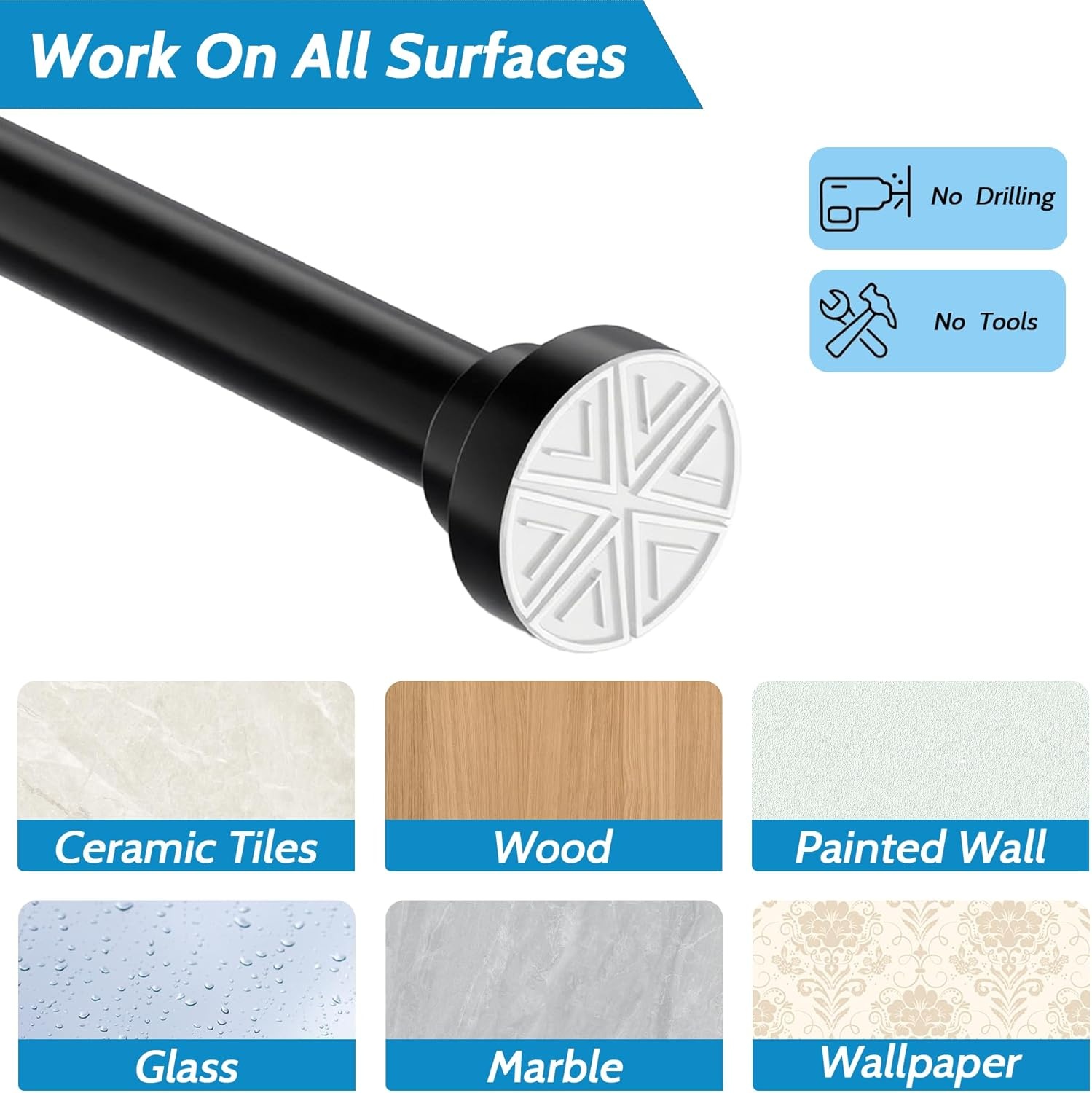 Douche Rail Gordijnstang 185-250cm Wit - Nu 30% Korting!