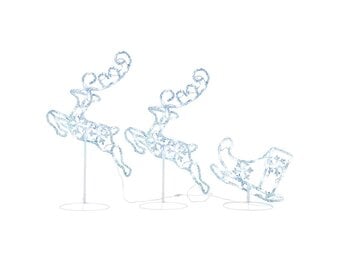 vidaXL Rendieren & Slee Kerstdecoratie - 260cm Acryl (35% korting)