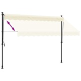 vidaXL Luifel Uittrekbaar 300x150 cm - Crèmekleurig - 65% Korting