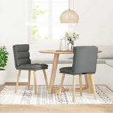 vidaXL Eetkamerstoelen (2 st) - Donkergrijs - 41% Korting