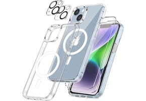 Magnetische iPhone 14 Hoes + 2x Screenprotector & Cameralensbescherming (37% KORTING!)