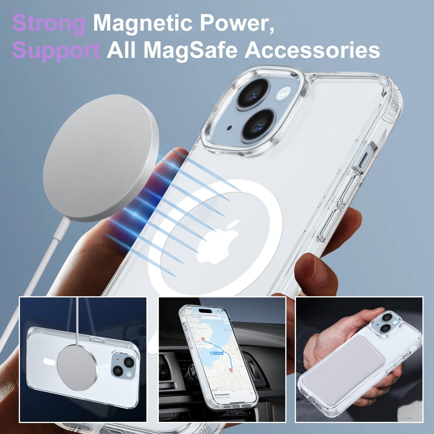 Magnetische iPhone 14 Hoes + 2x Screenprotector & Cameralensbescherming (37% KORTING!)
