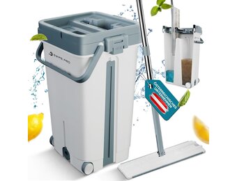 Dweilmop met Emmer & Rolfunctie - 55% Korting! - Retourproduct