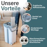 Dweilmop met Emmer & Rolfunctie - 55% Korting! - Retourproduct