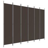 vidaXL Kamerscherm 6 panelen 300x220cm Stof Bruin - 35% Korting!