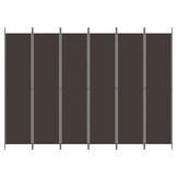 vidaXL Kamerscherm 6 panelen 300x220cm Stof Bruin - 35% Korting!