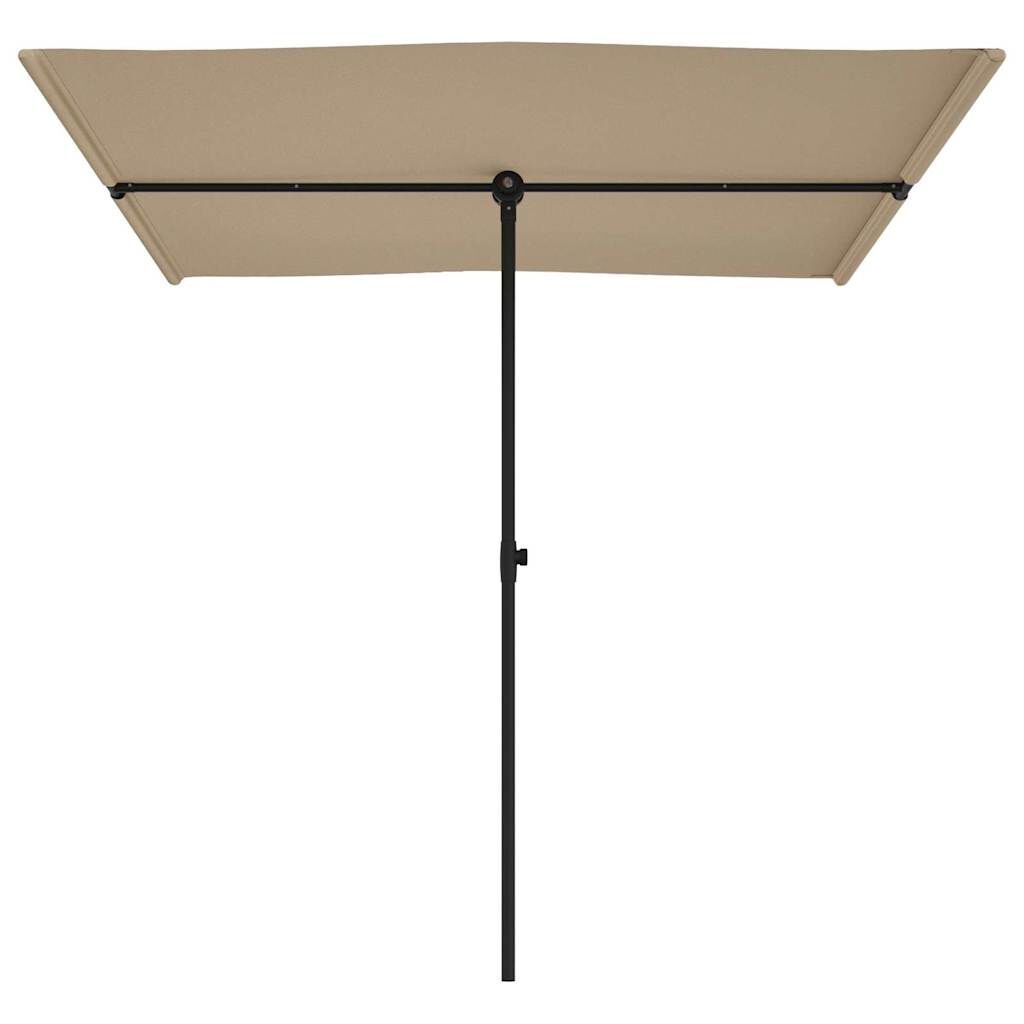 VidaXL Parasol Taupe - 65% Korting | Aluminium Paal 2x1.5m