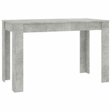 VidaXL Eettafel 120x60x76 cm - Bewerkt Hout Betongrijs - 35% Korting