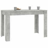 VidaXL Eettafel 120x60x76 cm - Bewerkt Hout Betongrijs - 35% Korting