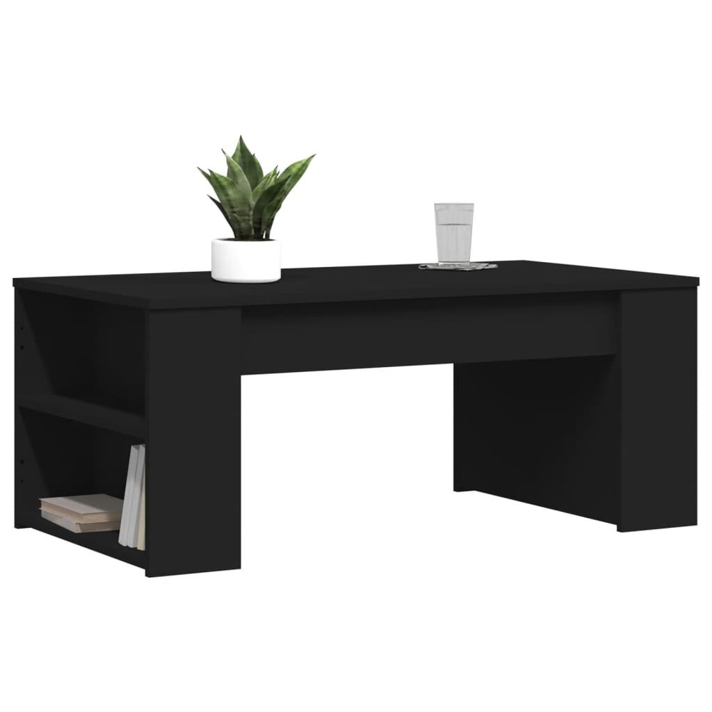 vidaXL Salontafel 102x50x45 cm - Bewerkt Hout Zwart | 55% Korting!