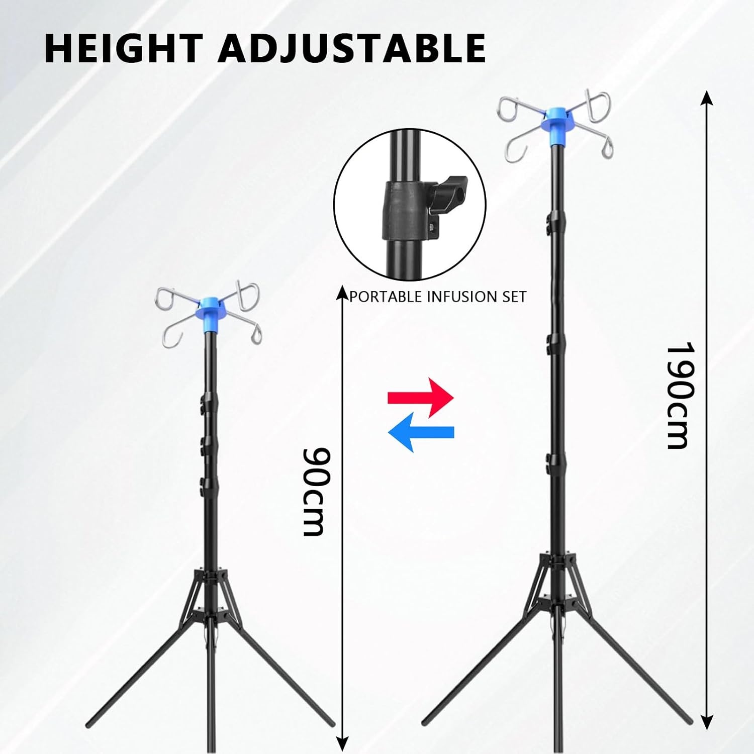 Verstelbare Infuusstandaard (90-190cm) - 55% Korting