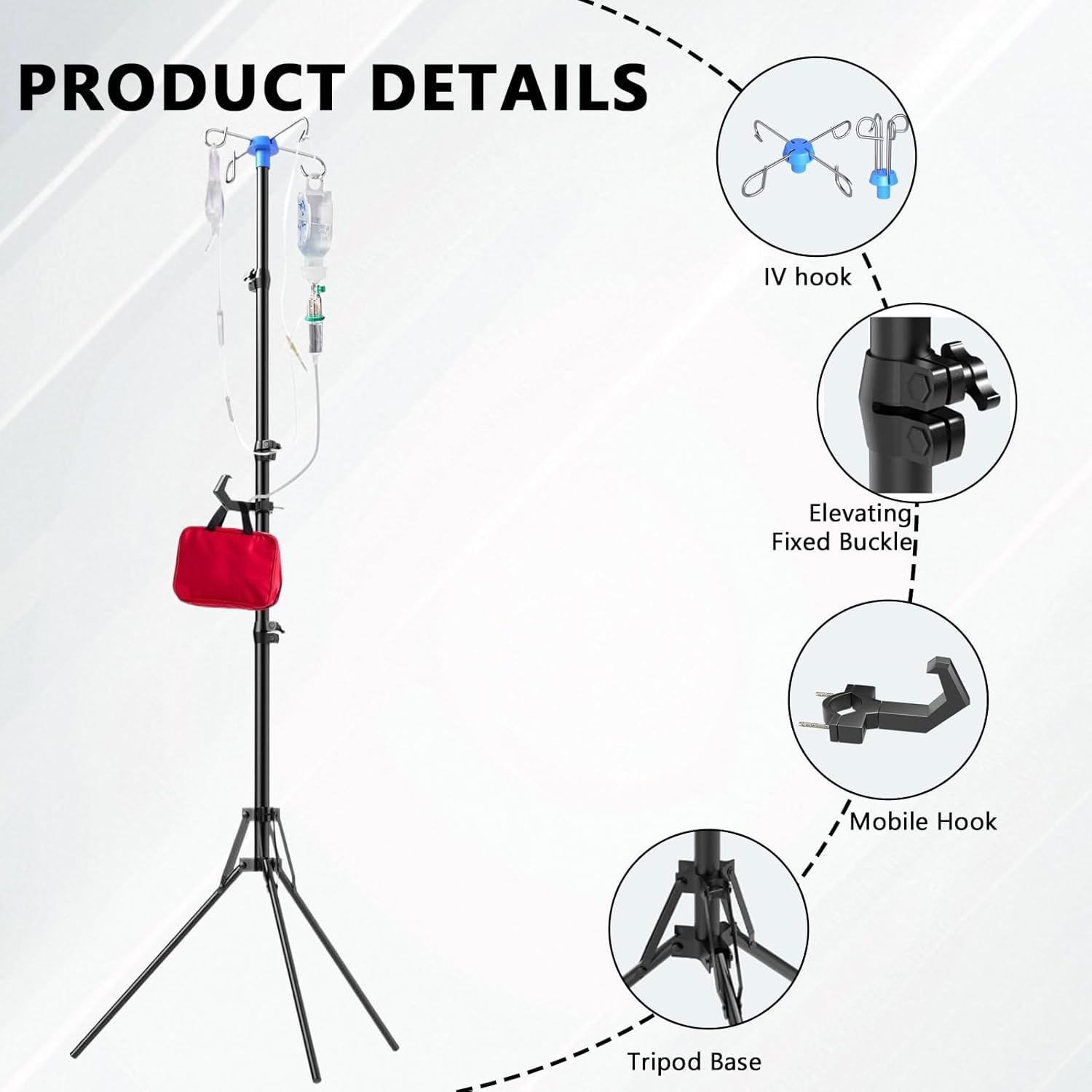 Verstelbare Infuusstandaard (90-190cm) - 55% Korting