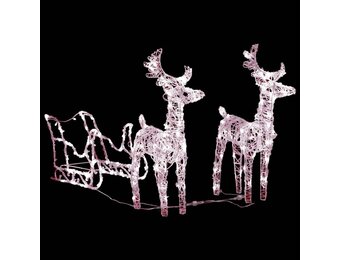 vidaXL Kerstversiering Rendieren & Slee 130cm - 160 LED's - 35% Korting!