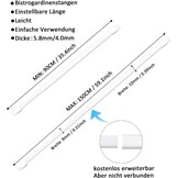 Aiitomg Bistro-gordijnstangen (2 stuks, 90-150 cm, wit) - 30% Korting!