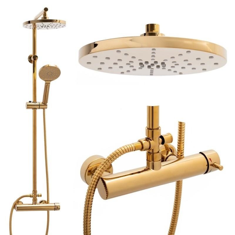 Regendouche Goud 23cm - 60% Korting!