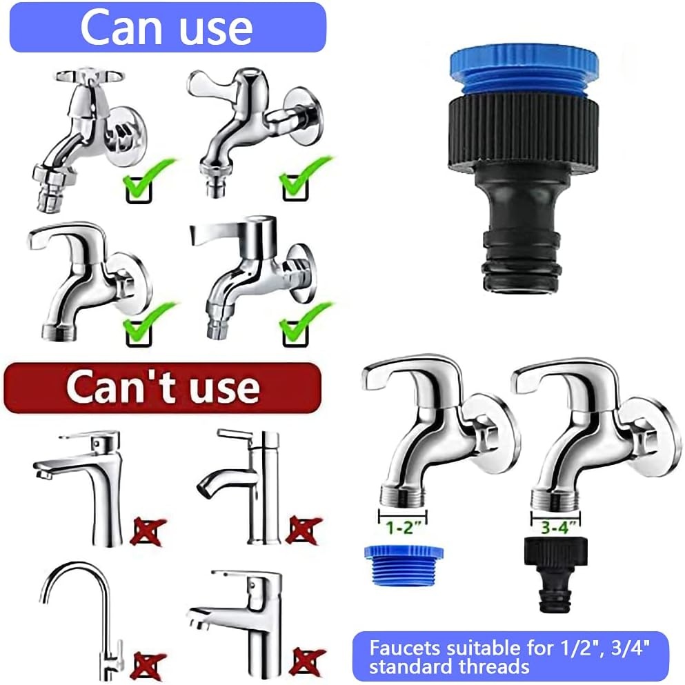 Yiting Flexibele Tuinslang - 7.5m (uitrekbaar tot 22.5m) - Blauw