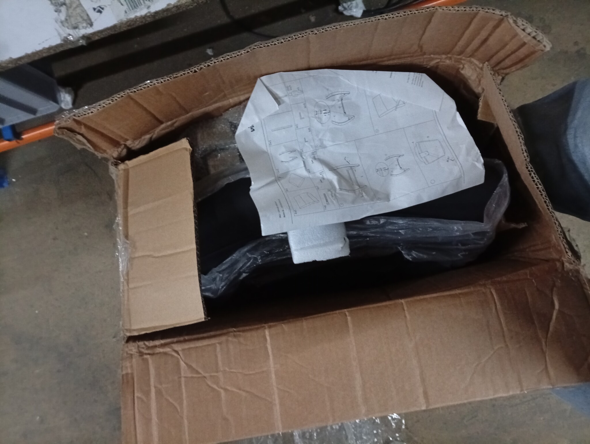 vidaXL Kantoorstoel kunstleer zwart